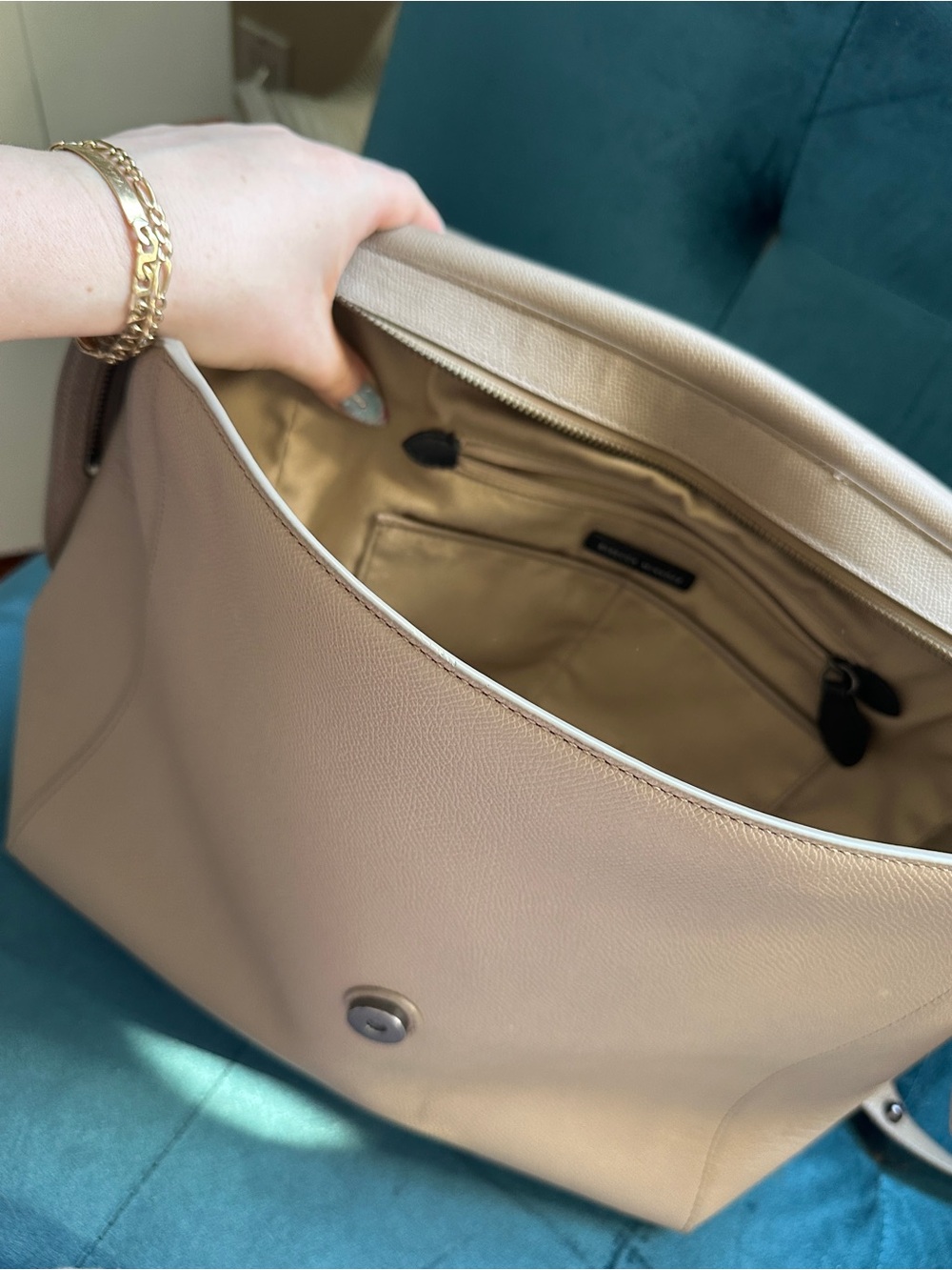 Rebecca Minkoff convertible backpack shoulder  Bag in Cream - Picture 7 of 10